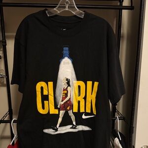 Nike Black T-Shirt with Yellow and Red Graphic